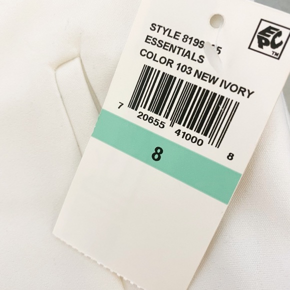 I State Ivory Ruffle Hem Welt Pockets Side Zipper Size 8 NWT - Picture 14 of 16